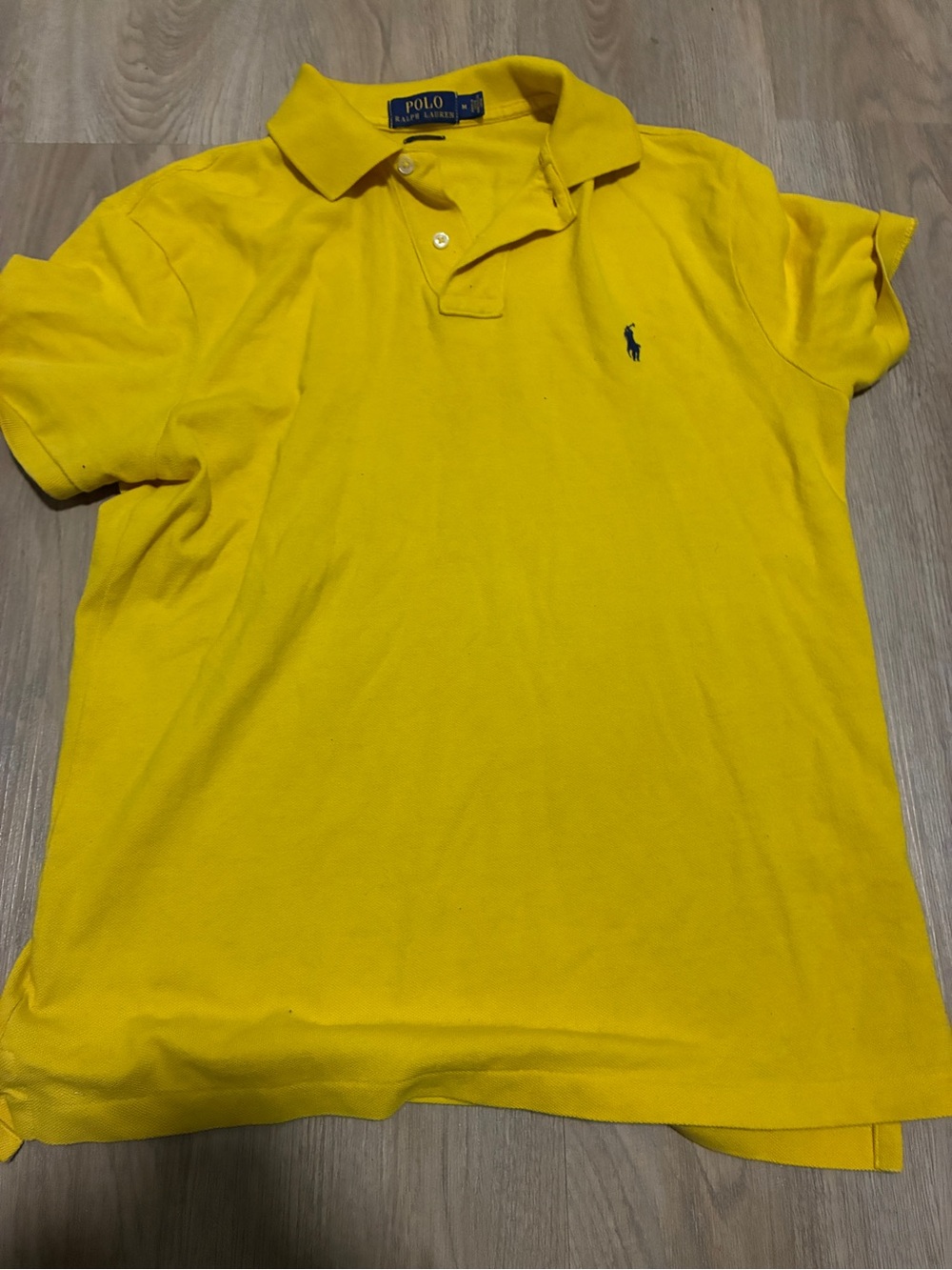 Ralph Lauren Yellow Polo Shirt with Navy Pony